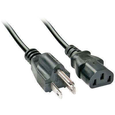 Zwei schwarze Stromkabel-Stecker: links ein zweipoliger Steckdosenstecker, rechts ein dreipoliger Kaltgerätestecker.