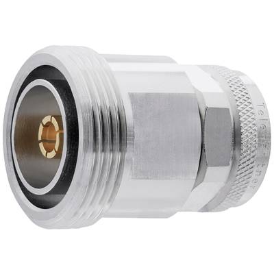 Metallgerät mit Gewinde und polierter Oberfläche, möglicherweise ein Stecker oder Adapter.
