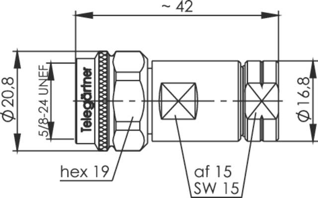 Telegärtner 100023924 100023924 N-Steckverbinder Stecker, gerade 50 Ω 1 St. Piece-4