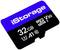 MicroSD-Karte mit Aufschrift 'iStorage 32GB V30'. Unterstützt U3, A1, C10 Spezifikationen. Geeignet für hohe Geschwindigkeiten und Kapazität.