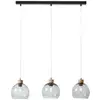Brilliant Imagos 99533/06 Pendelleuchte E27 Schwarz, Holz