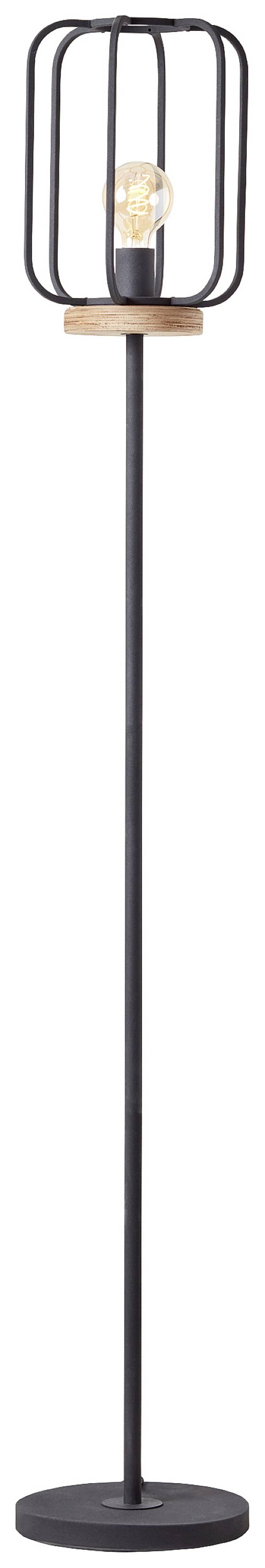Brilliant Tosh 93145/66 Stehlampe LED E27   Holz (dunkel), Schwarz (korund)
