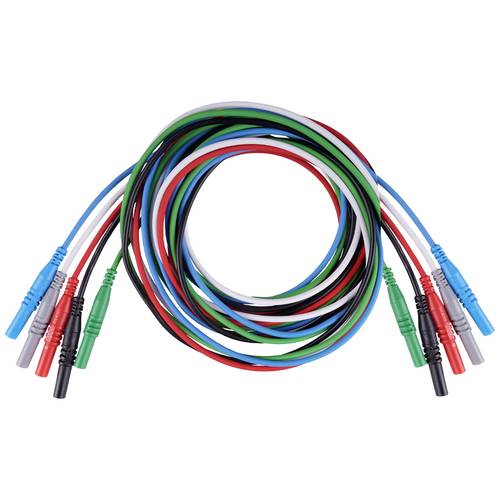 Metrel A 1459 Sicherheits-Messleitungs-Set Bananenstecker 4 mm Bananenstecker 4 mm 2 m Blau, Braun, Grau, Grün, Schwarz ...