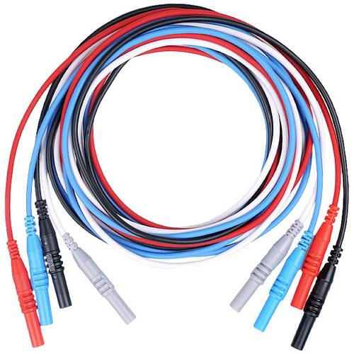 Metrel A 1512 Sicherheits-Messleitungs-Set Bananenstecker 4 mm Bananenstecker 4 mm 2 m Blau, Braun, Grün, Schwarz 1 Set