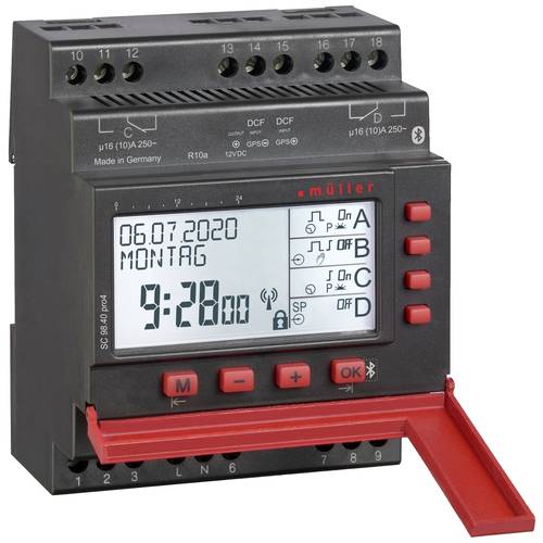 Thumbnail - Müller SC 98.20 pro4 110-230V 50-60Hz Hutschienen-Zeitschaltuhr digital 230 V 4000 W