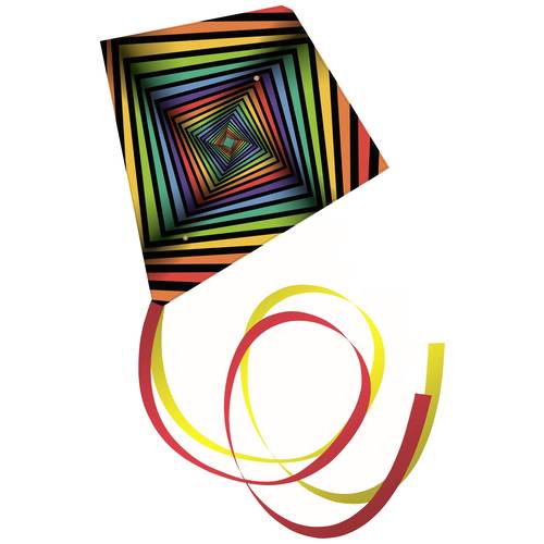 Günther Flugspiele Drachen Square Spannweite (Details) 700 mm Windstärken-Eignung 4 - 9 bft