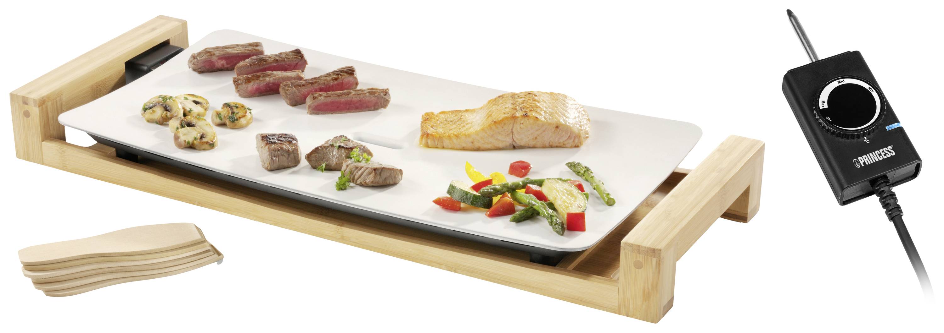 Princess Chef Tischgrill Pure 2500 W Weiss-1