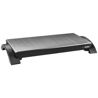 Ein schwarzer Fitness-Stepper mit stabiler Metalloberfläche.