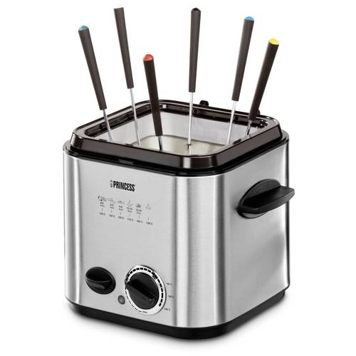 Thumbnail - Princess 182611 Fritteuse 1.2 l 840 W 6 Fonduegabeln Edelstahl (gebürstet)