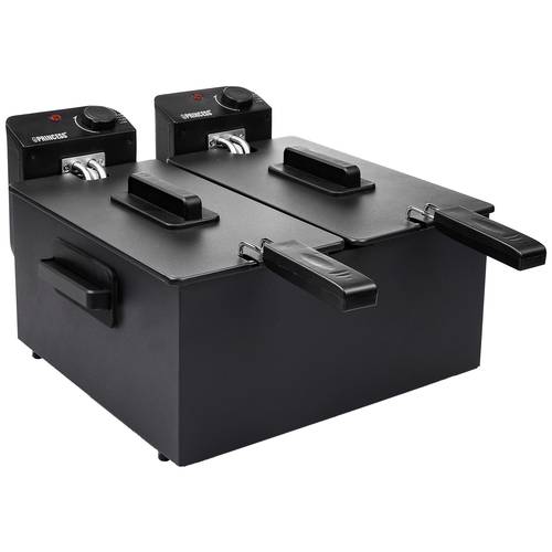 Princess 183028 Doppel Kaltzonen Fritteuse 6 l 2x 1800 W Schwarz