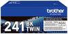 Brother Toner TN-241BKTWIN Original 2er-Pack Schwarz 2500 Seiten TN241BKTWIN