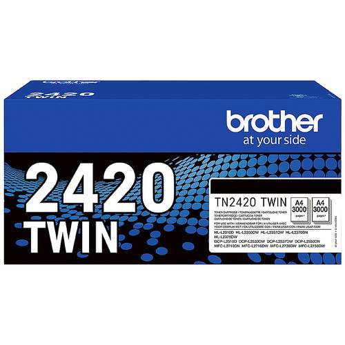 Brother Toner TN-2420TWIN Original 2er-Pack Schwarz 3000 Seiten TN2420TWIN
