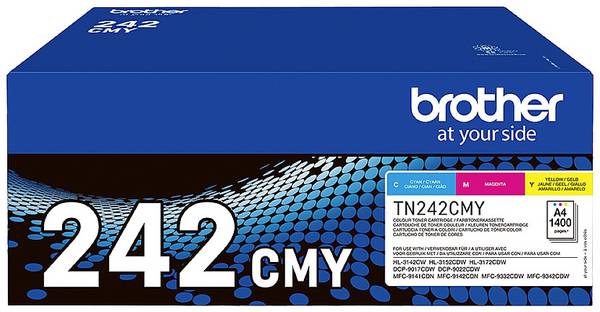 Brother Toner TN-242CMY Original Kombi-Pack Cyan, Magenta, Gelb 1400 Seiten TN242CMY