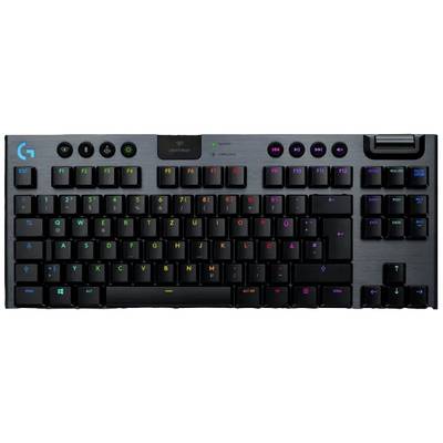 Logitech G915 TKL Tenkeyless LIGHTSPEED Kabellos, Bluetooth® Gaming-Tastatur Deutsch, QWERTZ Schwarz Beleuchtet, Wiedera