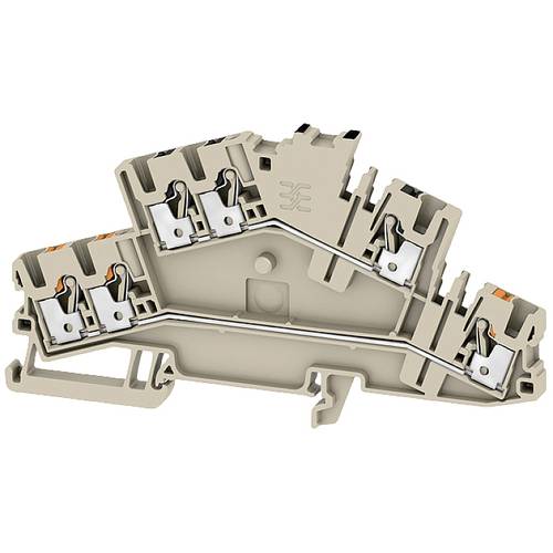 Weidmüller 2766890000 Mehrstockklemme Push-In-Klemme, Steckanschluss Dunkelbeige 50 St.