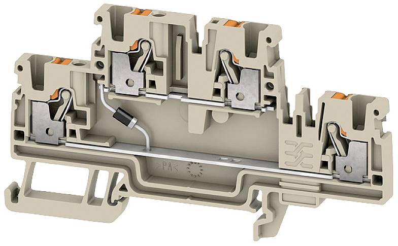 Weidmüller 2704370000 Bauelementreihenklemme Push-In-Klemme Beige 50 St.