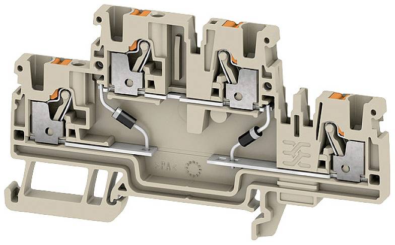 Weidmüller 2704390000 Bauelementreihenklemme Push-In-Klemme Beige 50 St.