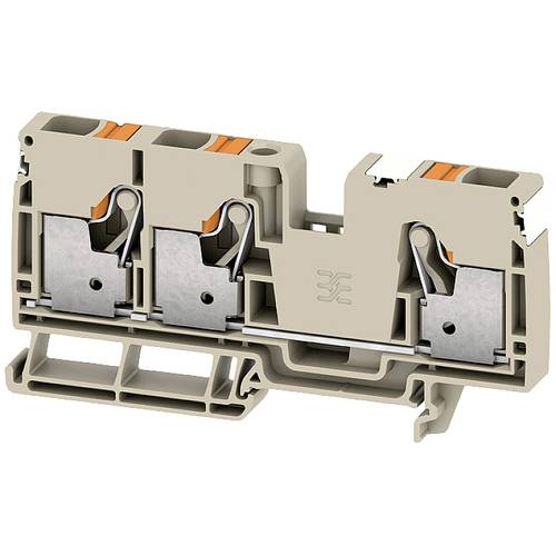 Weidmüller 2674970000 Durchgangsreihenklemme Push-In-Klemme, Steckanschluss Dunkelbeige 25 St.