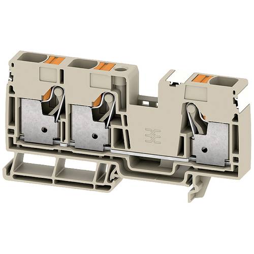 Weidmüller 2675030000 Durchgangsreihenklemme Push-In-Klemme, Steckanschluss Dunkelbeige 20 St.