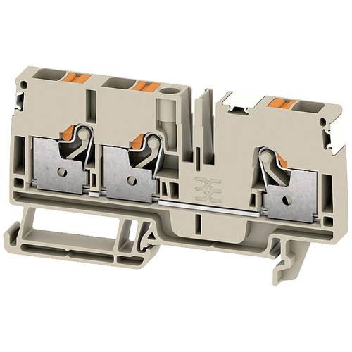 Weidmüller 2674900000 Durchgangsreihenklemme Push-In-Klemme, Steckanschluss Dunkelbeige 50 St.