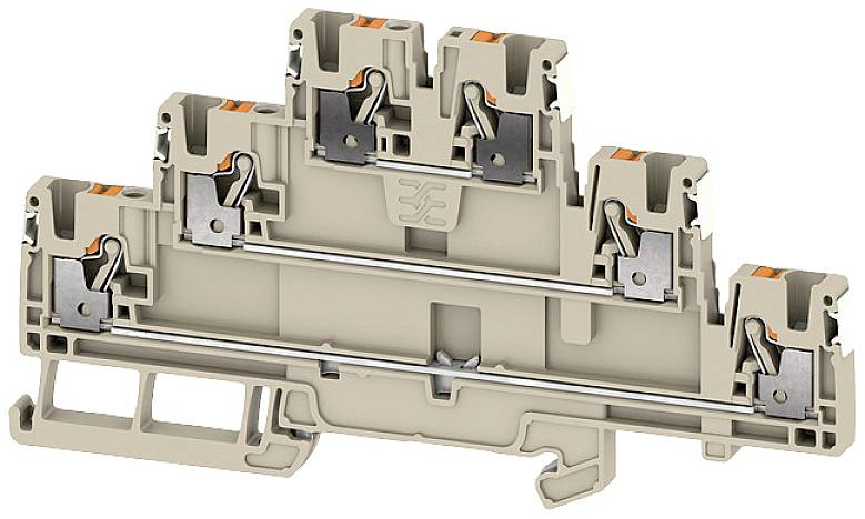 Weidmüller 2771890000 Mehrstockklemme Push-In-Klemme, Steckanschluss Dunkelbeige 50 St.