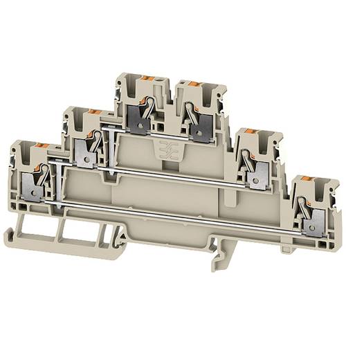 Weidmüller 2735510000 Mehrstockklemme Push-In-Klemme, Steckanschluss Dunkelbeige 25 St.