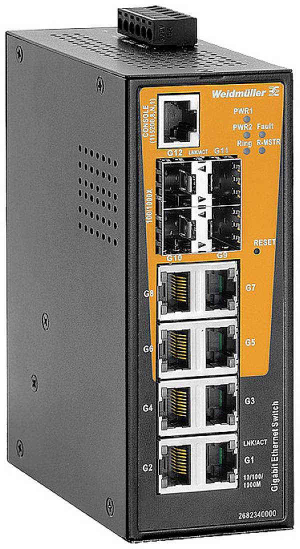 Weidmüller 2682340000 IE-SW-AL12M-8GT-4GESFP Industrial Ethernet Switch 10 / 100 / 1000 MBit/s