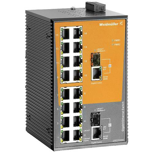 Thumbnail - Weidmüller IE-SW-EL18-16TX-2GC Industrial Ethernet Switch 10 / 100 / 1000 MBit/s