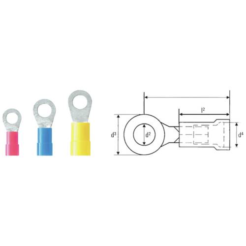 Thumbnail - Weidmüller 2792000000 Ringkabelschuh Querschnitt (max.)=1.5 mm² Teilisoliert Rot 1 St.