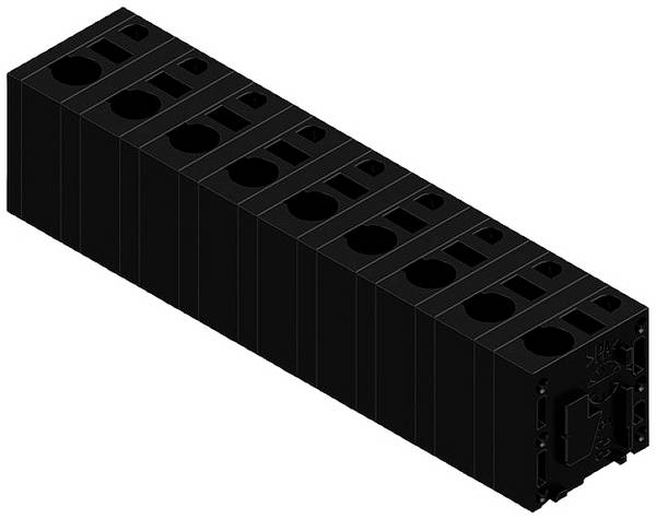 Weidmüller 2774720000 Federkraftklemmblock 2.5 mm² Polzahl 9 Schwarz 20 St. Piece