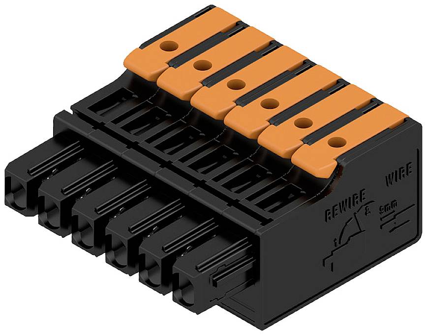 Thumbnail - Weidmüller Buchsengehäuse-Kabel Polzahl Gesamt 6 Rastermaß: 5 mm 2741600000 60 St.