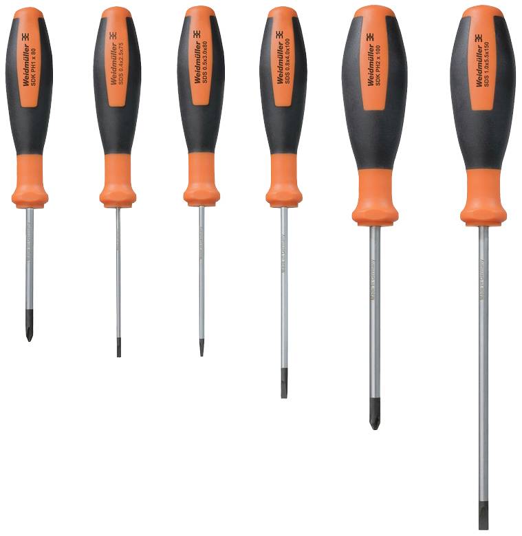 Weidmüller SD SET S2.5-5.5/PH1/2 Schraubendreher-Set Schlitz, Kreuzschlitz Phillips