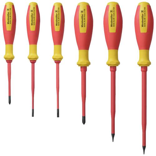 Weidmüller SDI SET SLIM S3.5-6.5/PH1/2 VDE Schraubendreher-Set Schlitz, Kreuzschlitz Phillips