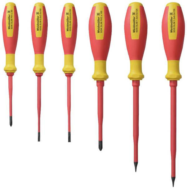 Weidmüller SDI SET SLIM S3.5-6.5/PH1/2 VDE Schraubendreher-Set  Schlitz, Kreuzschlitz Phillips