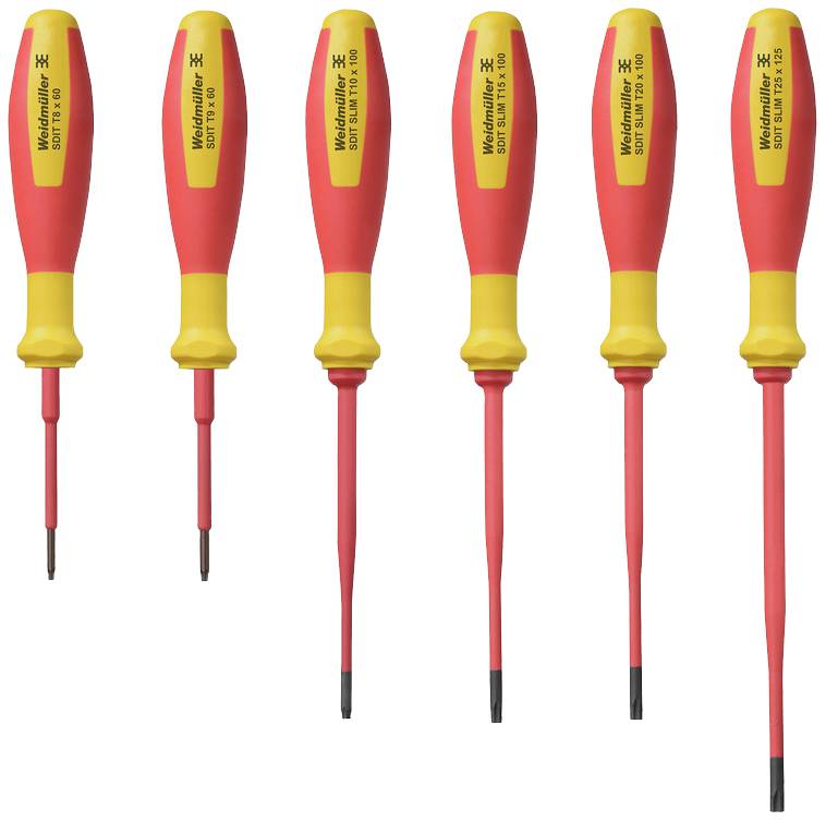 Weidmüller SDI SET SLIM T8/T9/T10/T15/T20/T25 Schraubendreher-Set TX