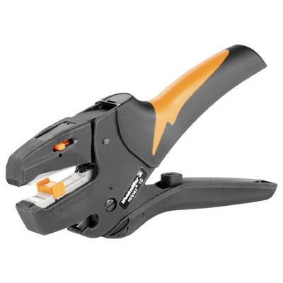 Ein schwarz-orangener Abisolierwerkzeug mit einstellbaren Einstellungen, entwickelt für präzises Entfernen der Isolierung von elektrischen Leitungen.