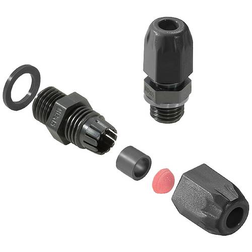 Weidmüller 2721930000 Kabelverschraubung mit Dichtung, mit Zugentlastung, schlagfest M12 Polyamid 6 Schwarz 100 St.