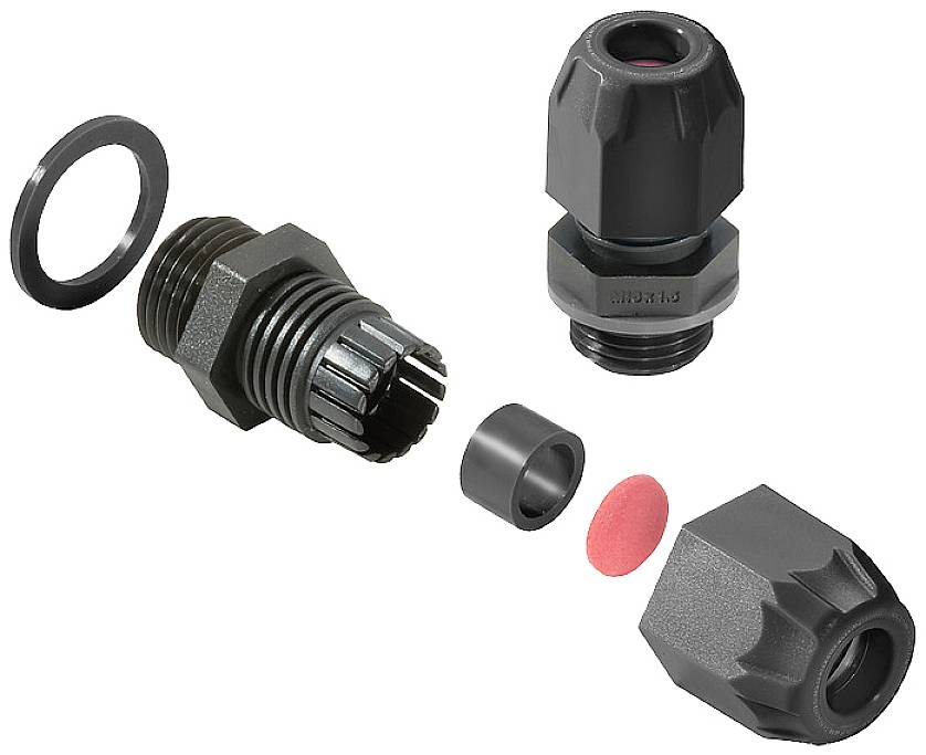 Weidmüller 2721950000 Kabelverschraubung mit Dichtung, mit Zugentlastung, schlagfest M16 Polyamid 6 Schwarz 50 St.