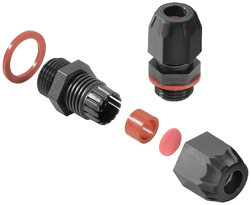 Weidmüller 2722120000 Kabelverschraubung mit Dichtung, mit Zugentlastung, schlagfest M20 Polyamid 6 Schwarz 50 St.