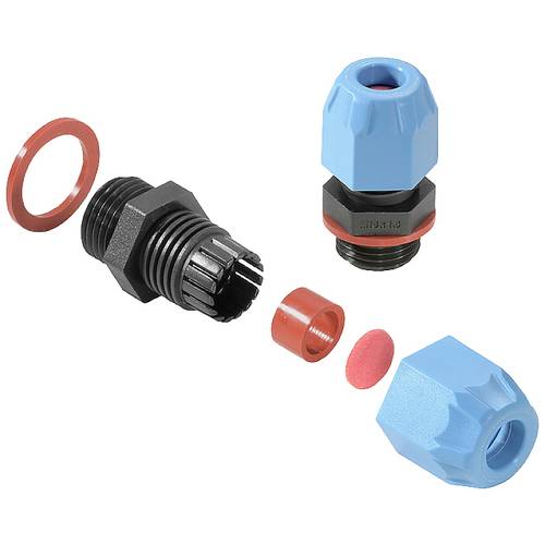 Weidmüller 2722390000 Kabelverschraubung mit Dichtung, mit Zugentlastung, schlagfest M20 Polyamid 6 Schwarz, Blau 50 St.