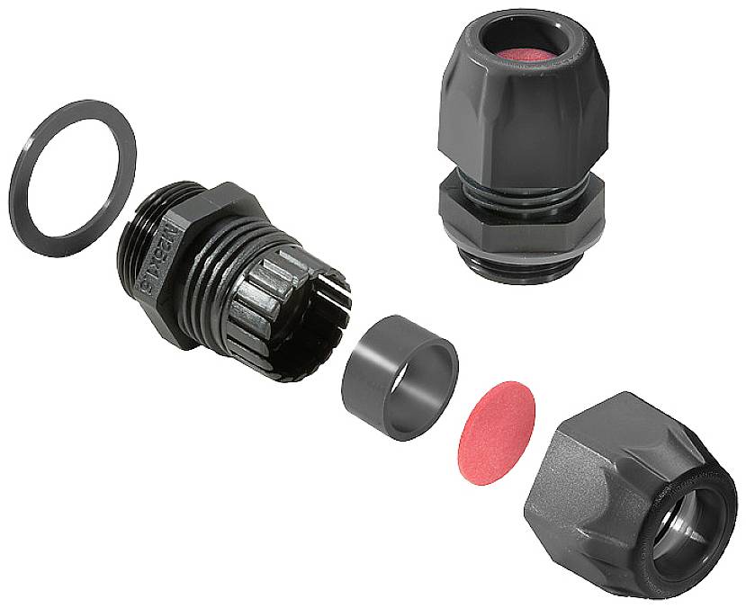 Weidmüller 2722000000 Kabelverschraubung mit Dichtung, mit Zugentlastung, schlagfest M25 Polyamid 6 Schwarz 25 St.