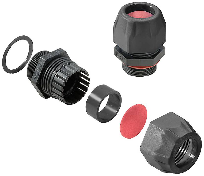 Weidmüller 2722020000 Kabelverschraubung mit Dichtung, mit Zugentlastung, schlagfest M32 Polyamid 6 Schwarz 20 St.