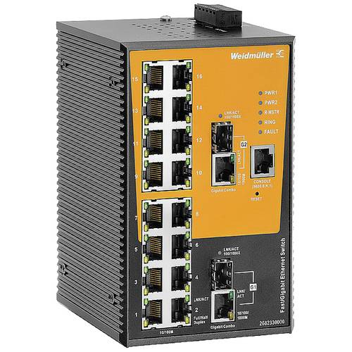 Thumbnail - Weidmüller IE-SW-AL18M-16TX-2GC Industrial Ethernet Switch 10 / 100 / 1000 MBit/s