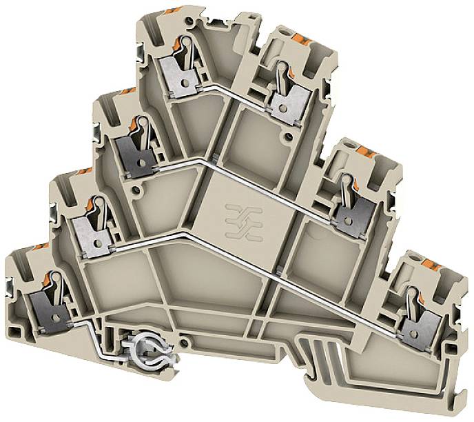 Weidmüller 2742040000 Motoranschlussklemme Push-In-Klemme, Steckanschluss Dunkelbeige 50 St.