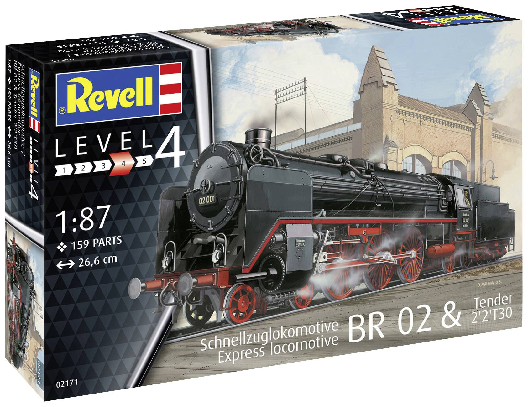 Revell 02171 BR 02 & Tender 2'2'T30 Lokomotive Bausatz 1:87