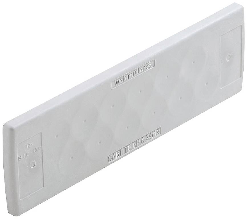Weidmüller CABTITE EP A 24/12 GY Kabeldurchführungsplatte Plattenstärke (max.) 2.5 mm Thermoplast Grau 10 St.