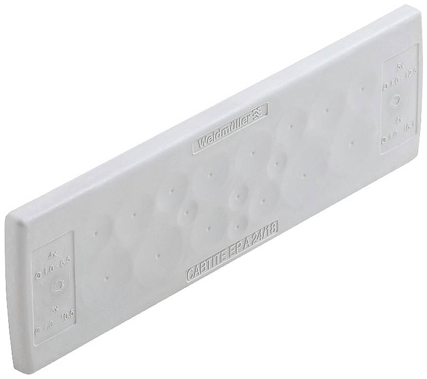 Weidm&uuml;ller CABTITE EP A 24/18 GY Kabeldoorvoeringsplaat Plaatdikte (max.): 2.5 mm Thermoplast Grijs 10 stuk(s)