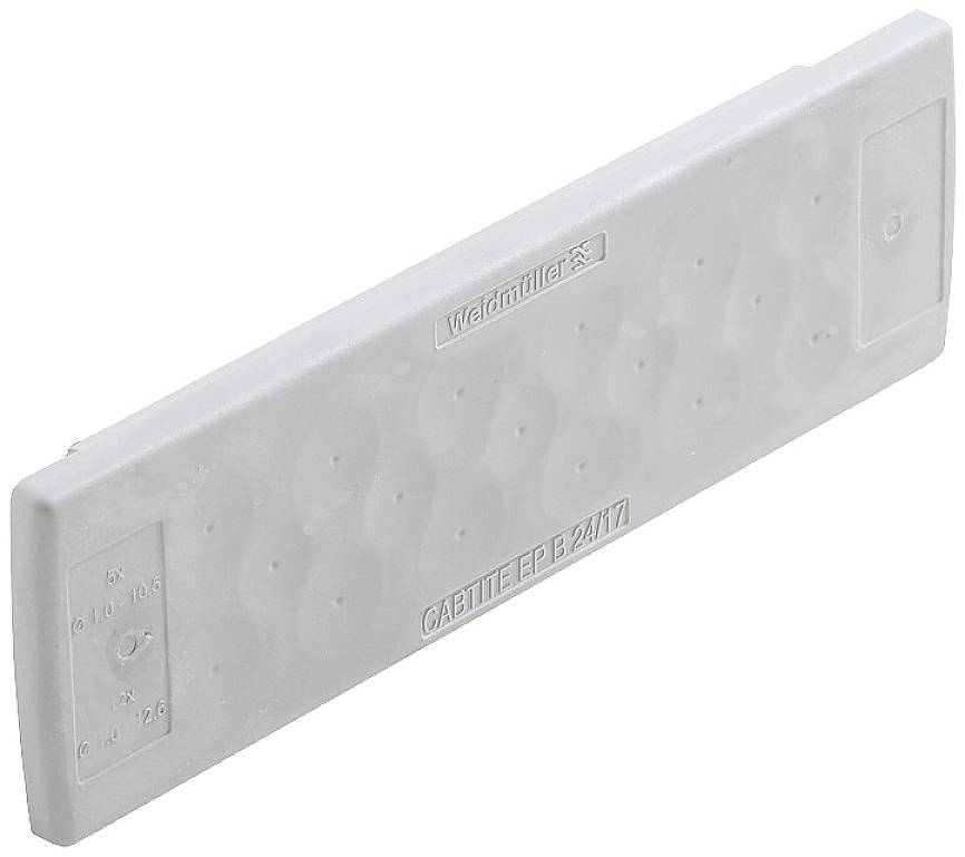 Weidmüller CABTITE EP B 24/17 GY Kabeldurchführungsplatte Plattenstärke (max.) 4 mm Thermoplast Grau 10 St.