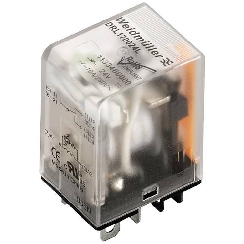 Thumbnail - Weidmüller DRL273024L Steckrelais 24 V/DC 10 A 2 Wechsler 20 St.