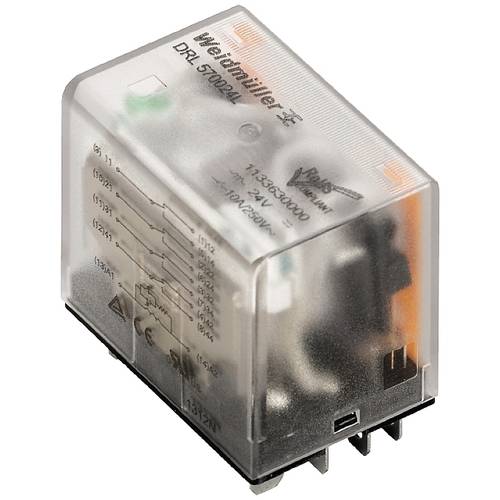 Weidmüller DRL573220L Steckrelais 220 V/DC 10 A 4 Wechsler 10 St.